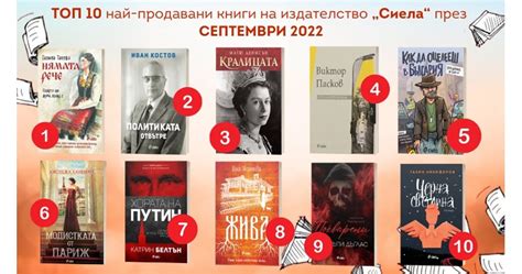 Топ 10 най-продавани книги на издателство „Сиела” през септември