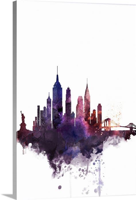 New York City Watercolor Cityscape Wall Art Canvas Prints Framed Prints Wall Peels Great