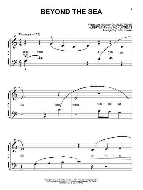 Bobby Darin Beyond The Sea Arr Phillip Keveren Sheet Music Pdf