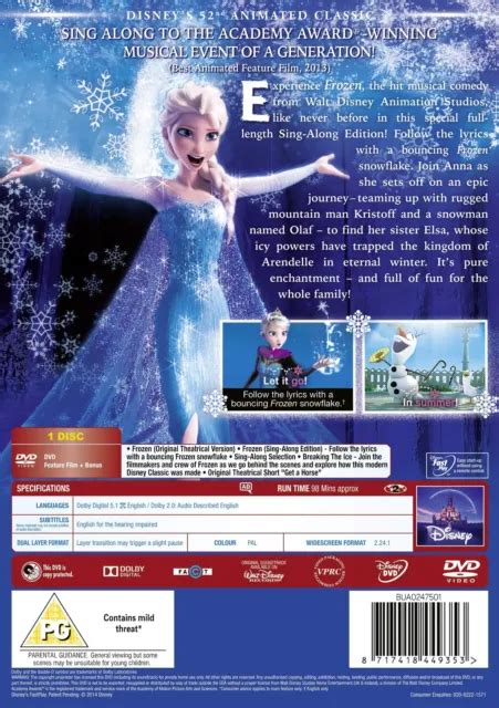 Frozen Sing Along Edition Dvd Eur Picclick It