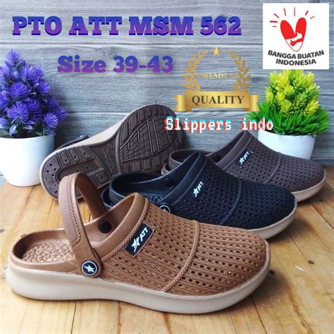 Jual Sandal Karet Att Pria Msm Sandal Baim Jaring Slipon Shopee