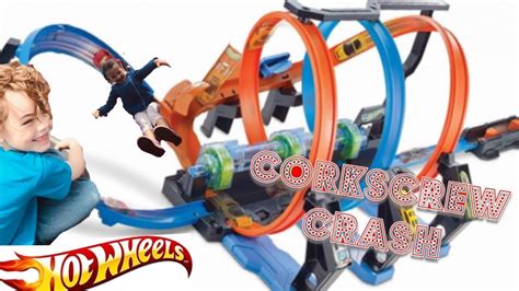 Hot Wheels CorkScrew Crash Playset YouTube