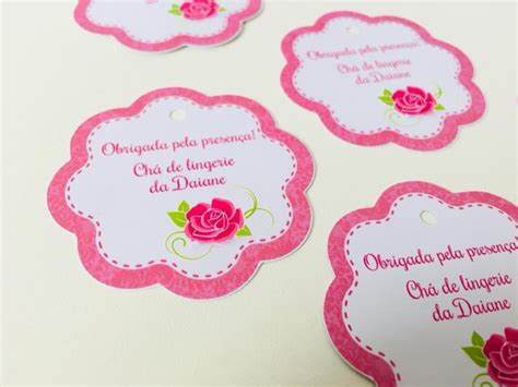 Tag agradecimento Chá de Lingerie Elo7 Produtos Especiais