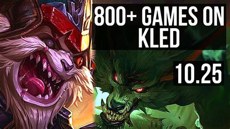 KLED Vs WARWICK TOP DEFEAT 7 Solo Kills 1 7M Mastery 800 Games