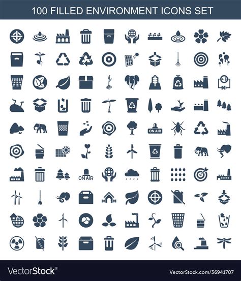 Environment icons Royalty Free Vector Image - VectorStock