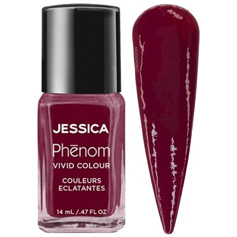 Jessica Phenom High Shine Vegan Nail Polish Maroon Mural 14ml Nail