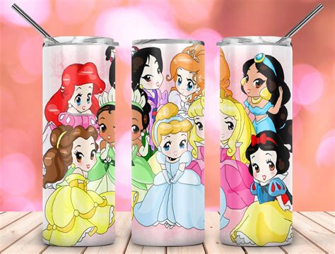 Disney Princess Tumbler Sublimation Designs 20 oz Skinny | Etsy