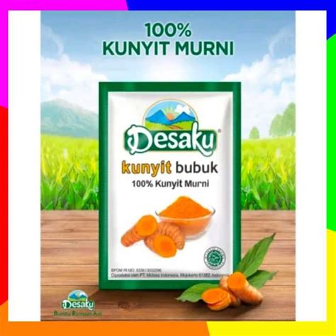 Kunyit Bubuk Desaku Kunyit Murni Sachet Bumbu Dapur Masak Instan