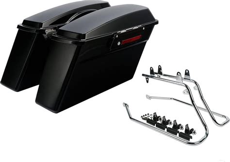 Buy XFMT Vivid Black Hard Saddlebags Saddle Bags Trunk Black Latches W