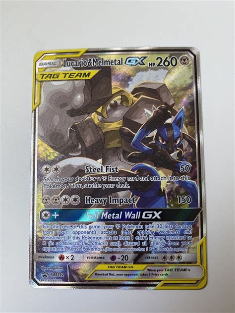 Mavin Lucario And Melmetal Gx Promo Pokemon Card Sm192 Tag Team