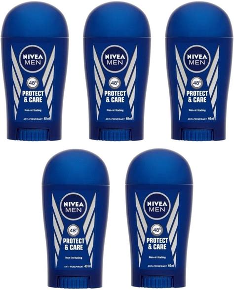 5x Nivea Protect Care Anti Perspirant Deodorant Solid Stick For Men