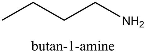 Butan 1 amine structure is shown as: