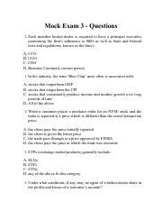 FINRA SIE PRACTICE EXAM 3 Pdf Mock Exam 3 Questions 1 Each Member