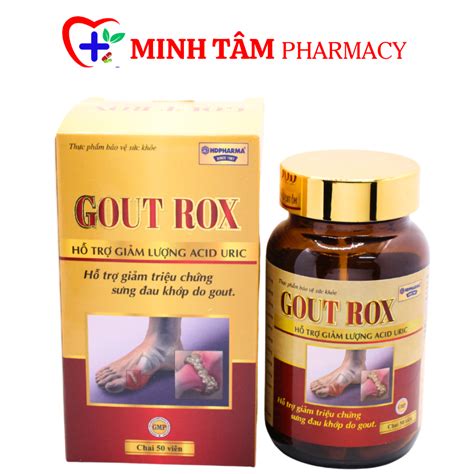 Viên uống GOUT ROX giảm đau khớp giảm acid uric máu hỗ trợ điều trị