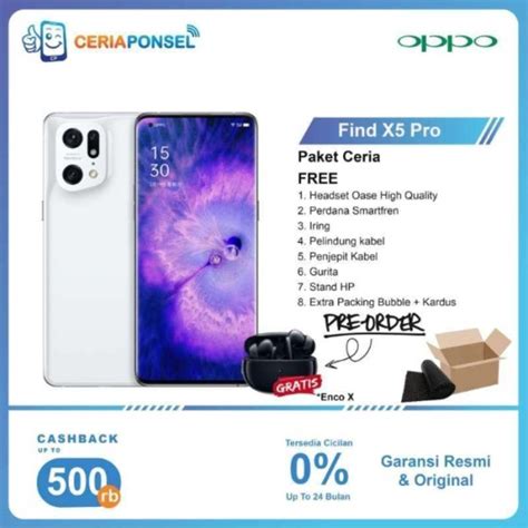 Jual Oppo Find X5 Pro 5g Snapdragon 8 80w Supervooc Garansi Resmi Bonus