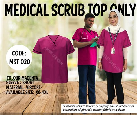 Ready Stock Scrub Top Only Mst 020 Smart Uniform Malaysia