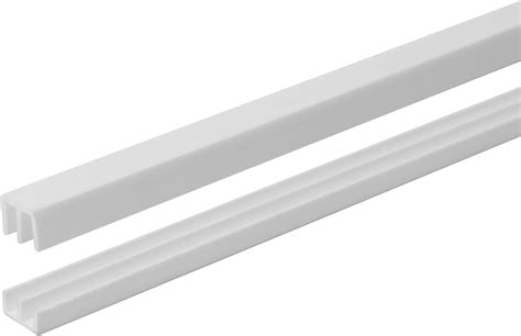 Amazon 4 Ft Long White Plastic Sliding Door Track Set For 1 8