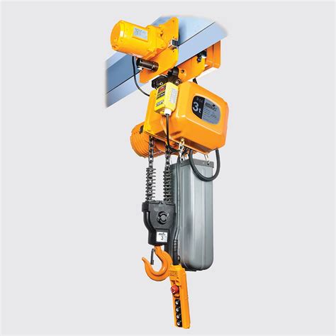 Accolift Electric Chain Hoist With Motorized Trolley 1 Ton 20 Ft Lift 460v 3ph 60hz