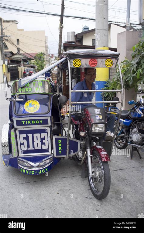 Pedi Cab Tricycle Taxi Manila Stock Photo Alamy