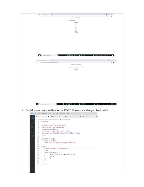 Informe De Bucle For Y While Pdf