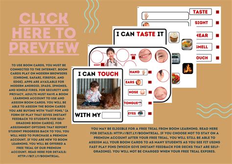 Our 5 Senses Science Digital Boom Card Deck Made By Teachers