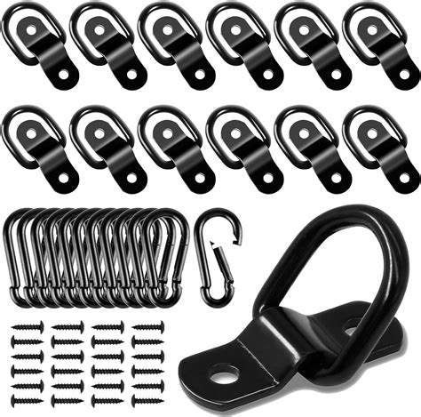 Zosany 12pcs D Rings Tie Down Anchors Hooks 1 4 Tie Down Anchors For Trailer