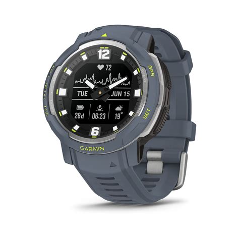 Garmin Blue Granite Instinct Crossover Rugged Hybrid With Analog Hands And Digital Display