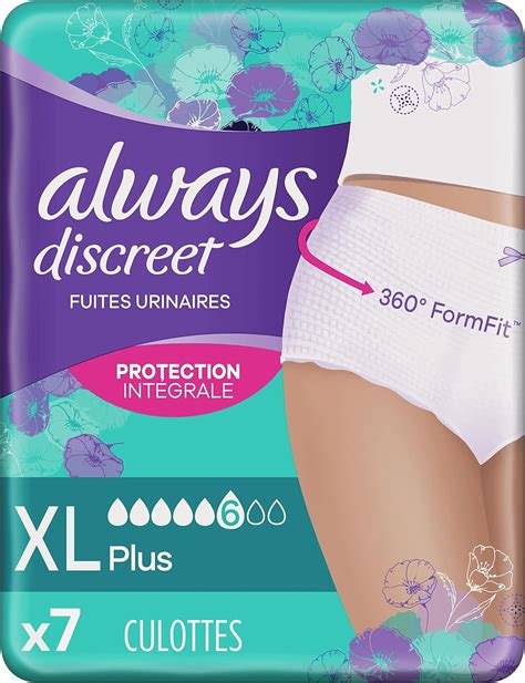 Always Discreet Culottes Hygiéniques Pour Incontinence ou Fuites