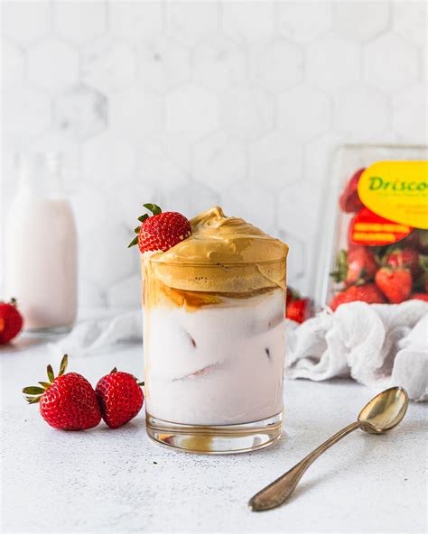 Strawberry Milk Dalgona Coffee Recipe | Driscoll's