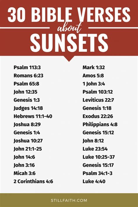 101 Bible Verses About Sunsets Kjv Stillfaith