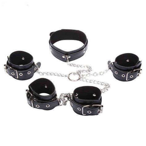 Nxy Sm Bondage Sex Combination Toys Leather Backhand Handcuffs Straps