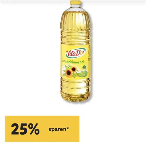 25 Rabatt auf Vita D or Sonnenblumenöl Lidl Plus