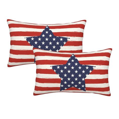 Th Of July Pillow Covers X Inch Set Of Memorial Day Independence