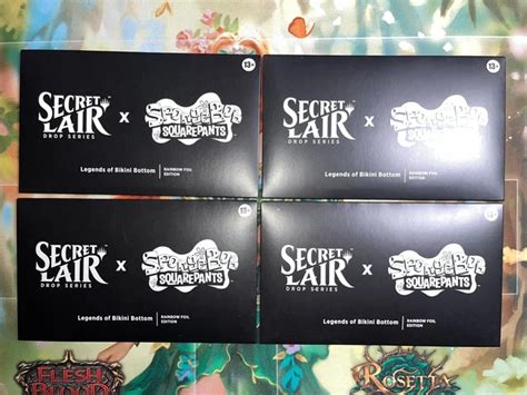 MTG SECRET LAIR SpongeBob SquarePants Legends Of Bikini Bottom Rainbow Foil X1 61 03