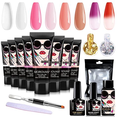 Amazon Morovan Kit de gel de uñas de polietileno gel de extensión