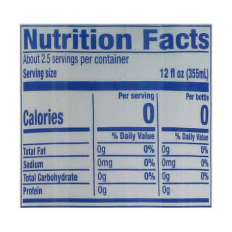 43 Water Bottle Nutrition Label