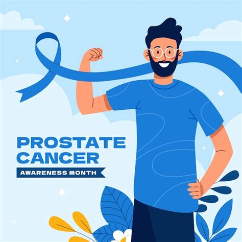 Free Vector Flat Illustration For Prostate Cancer Awareness Month