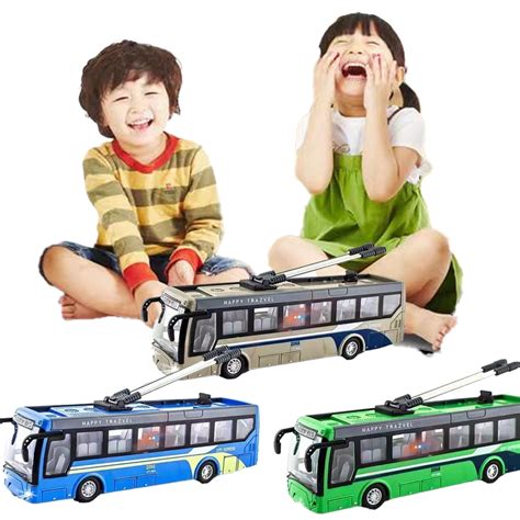 Esaierr Kids Toddlers Rc Bus Toys Cars Electric Double Decker Bus Toys ...