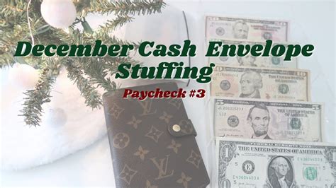 Last Cash Envelope Stuffing Of December Paycheck Part Time