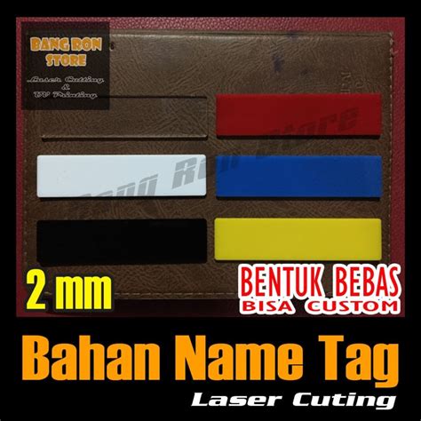 Jual Name Tag Bahan Papan Nama Akrilik Laser Cutting Acrilyc Aneka