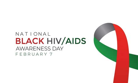 National Black Hivaids Awareness Day Flyer Design Flat Illustration Banner Poster Card