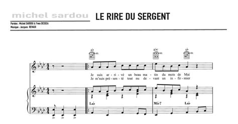 Le Rire Du Sergent Piano Vocal Guitar Chords Print Sheet Music