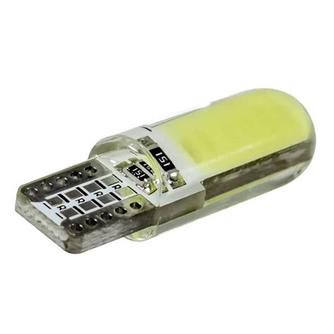 Pcs T Silicone Cob Led Car Bulb W W Silica Gel Auto Wedge