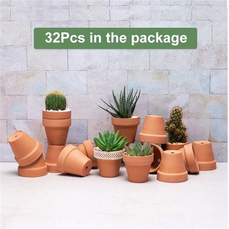 32pcs Small Mini Clay Pots 2 Terracotta Pot Clay Ceramic Pottery