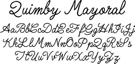 Quimby Mayoral Font A Clean Script That Is Loopy And Elegant But