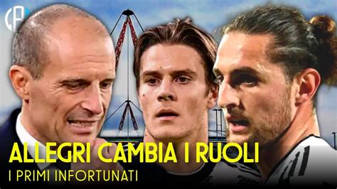 ALLARME JUVENTUS SI FERMANO SANDRO E RABIOT ALLEGRI CAMBIA RUOLO A