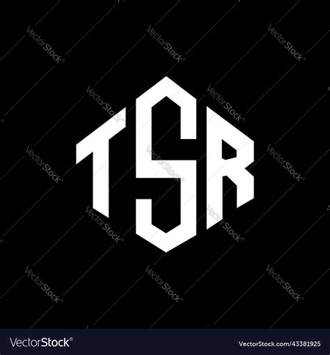 Tsr letter logo design with polygon shape Vector Image