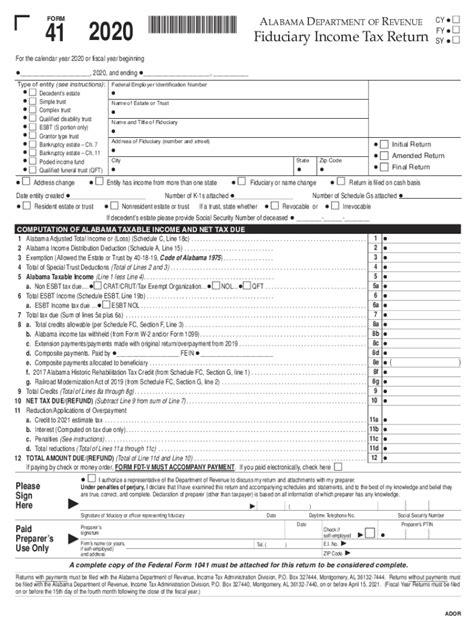 Fillable Online Revenue Alabama Form Alabama Department Of Revenue