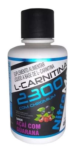 L carnitina 2300 Chromium 480ml Sabor Açaí Guaraná Frete grátis