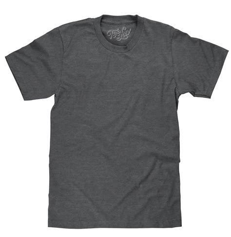 Charcoal Heather Blank T Shirt Gray Tee Luv